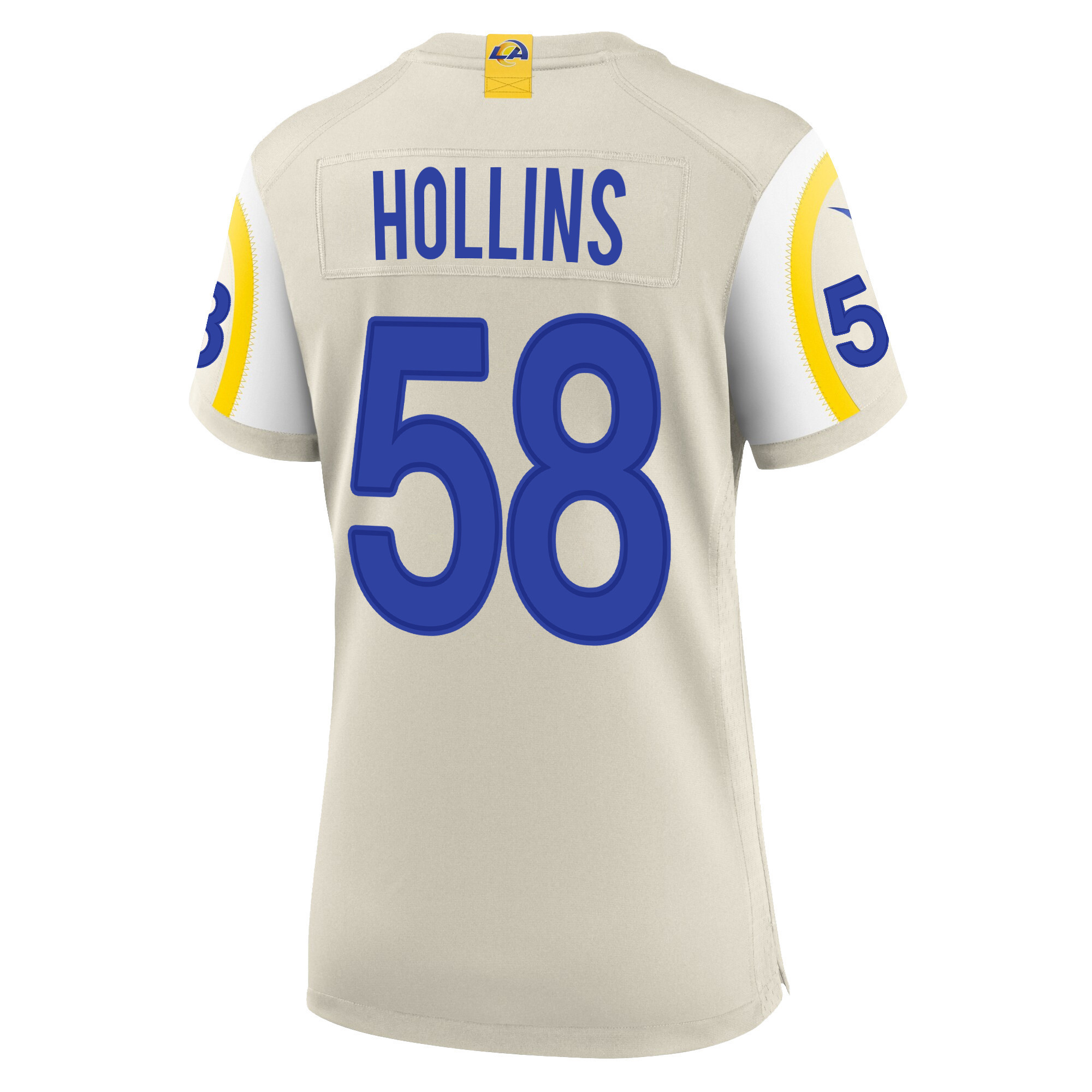 Super Bowl LVI Champions Los Angeles Rams Justin Hollins 58 Bone Women's Jersey Jersey