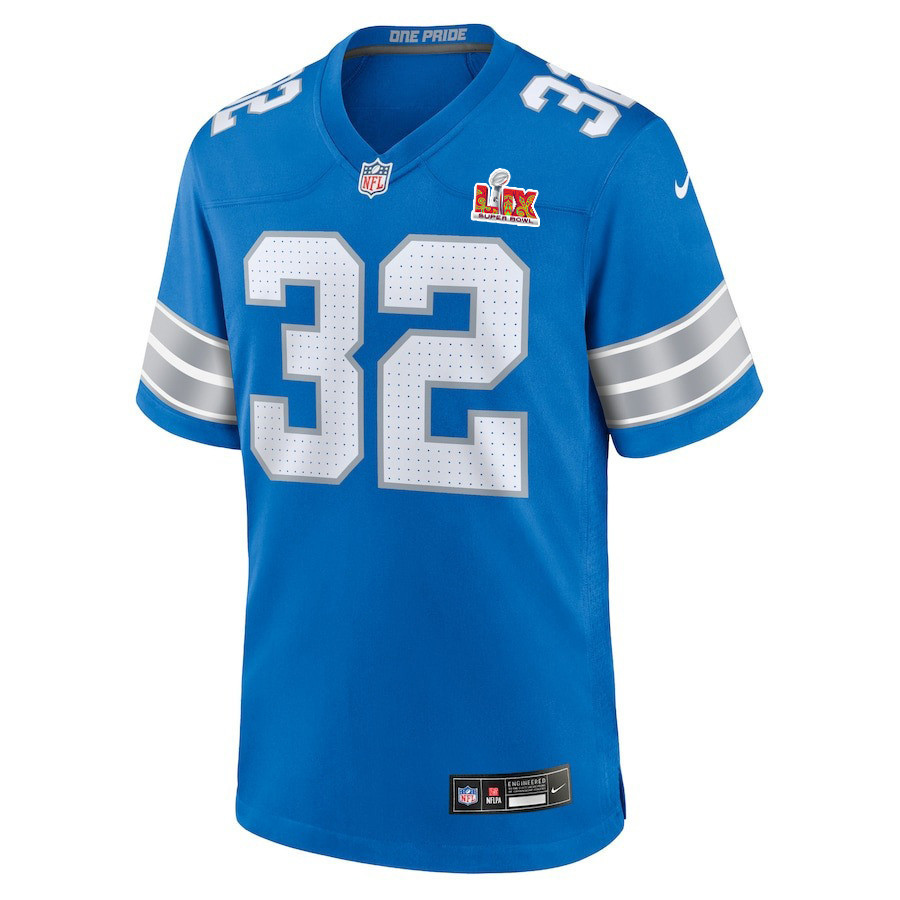 Brian Branch #32 Detroit Lions Super Bowl LIX YOUTH Jersey - Blue