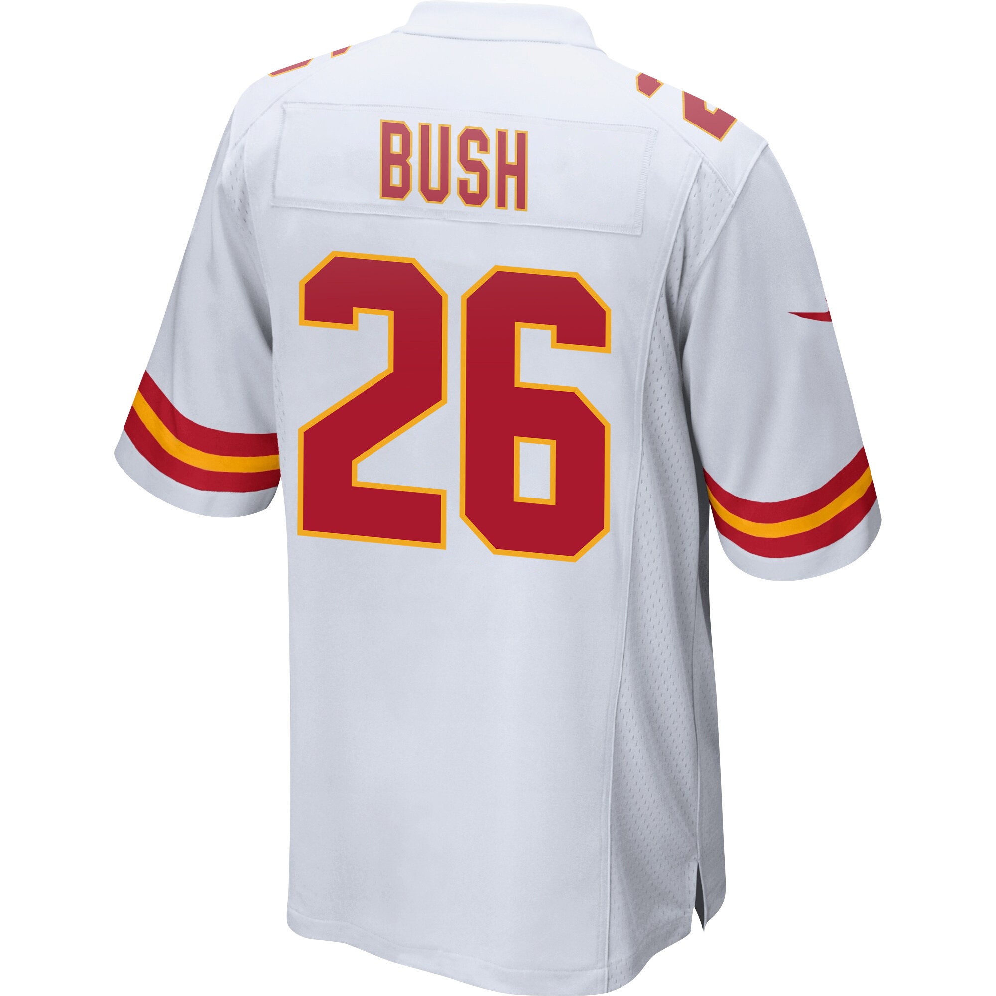 Deon Bush 26 Kansas City Chiefs Super Bowl LVII Champions 3 Stars Men Game Jersey - White