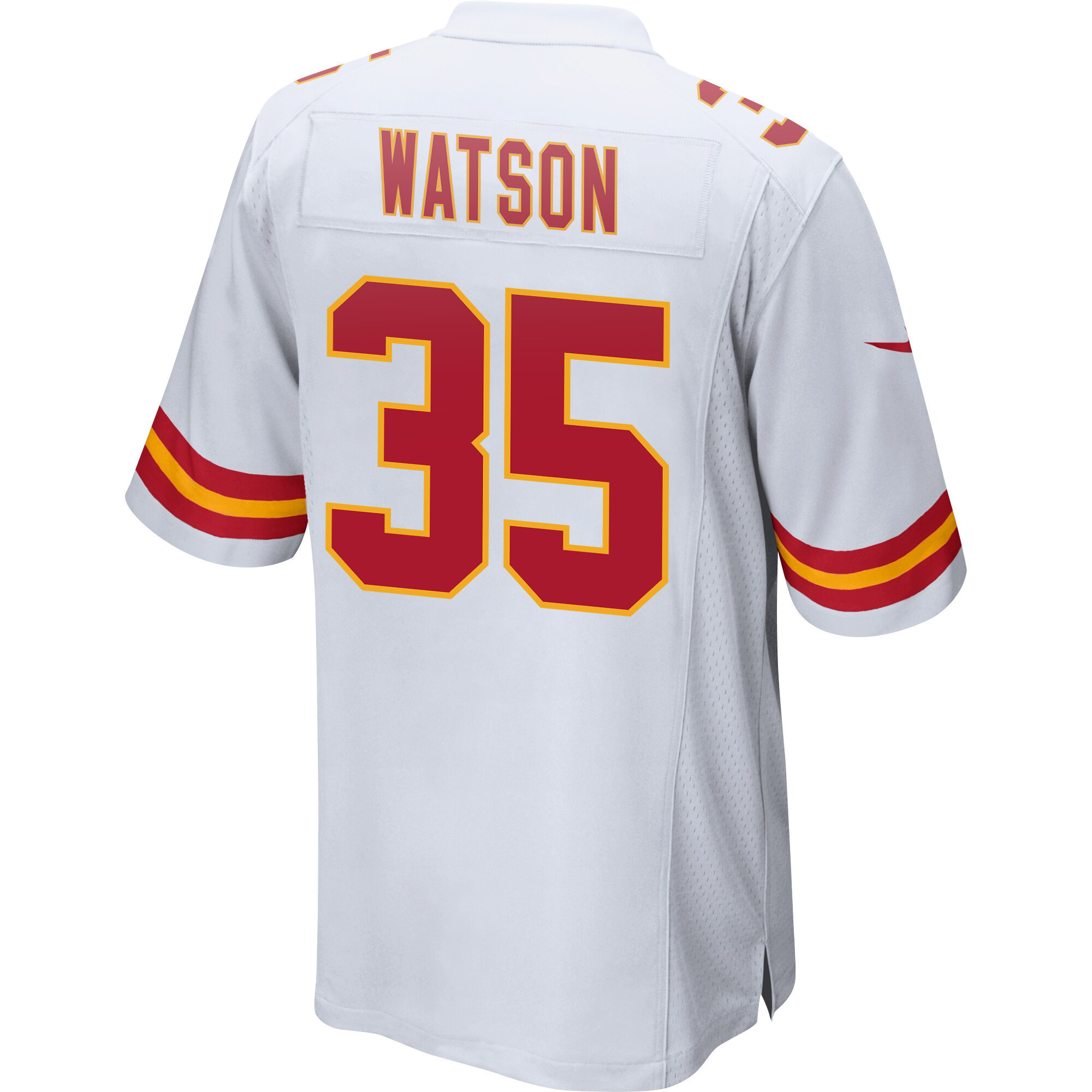 Jaylen Watson 35 Kansas City Chiefs Super Bowl LVII Champions 3 Stars Men Game Jersey - White