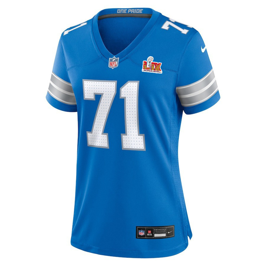 Kevin Zeitler #71 Detroit Lions Super Bowl LIX Women's Jersey - Blue