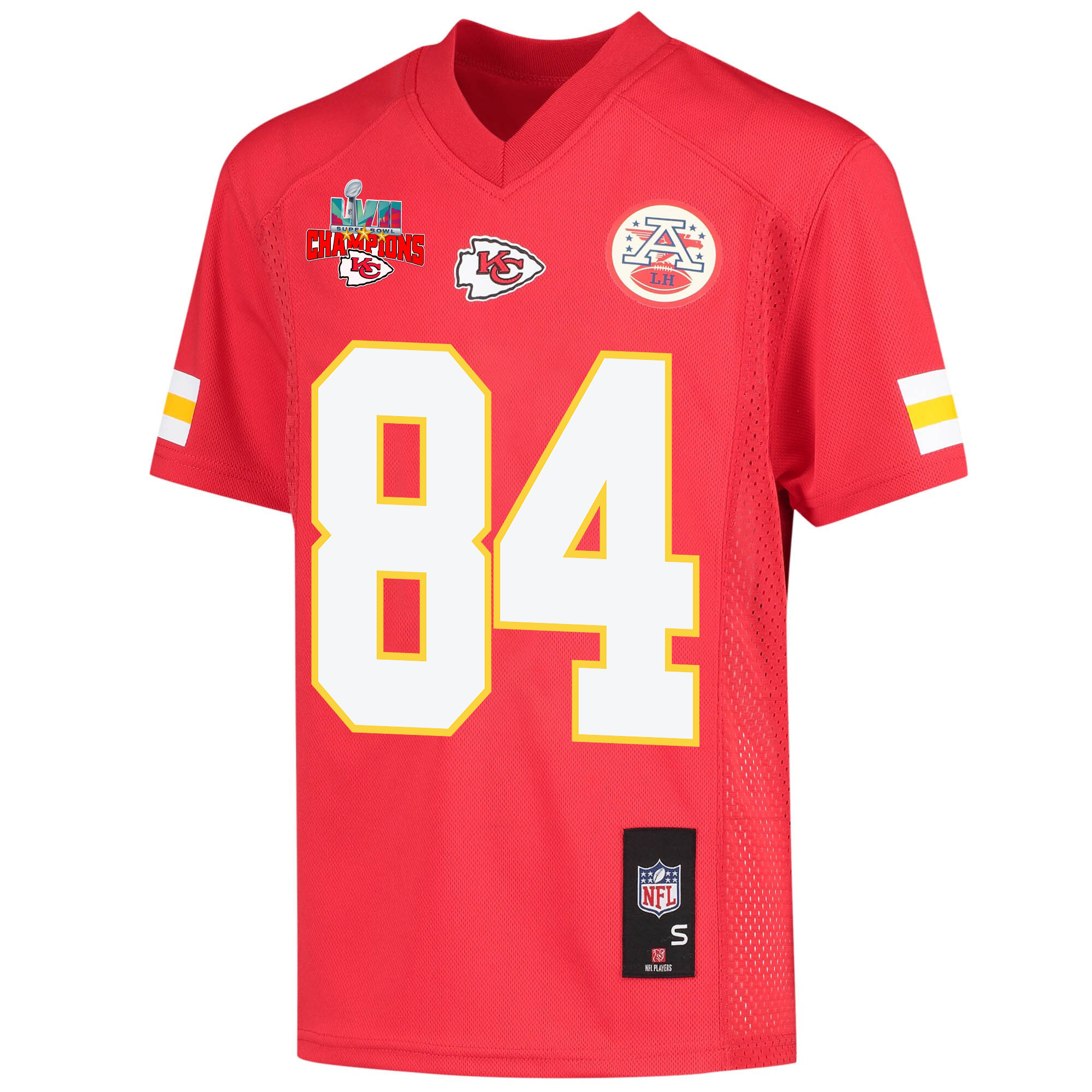 Justin Watson 84 Kansas City Chiefs Super Bowl LVII Champions 3 Stars Youth Game Jersey - Red