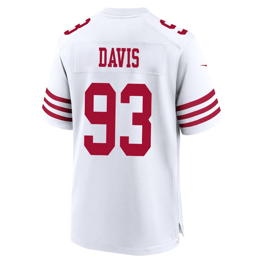 Kalia Davis 93 San Francisco 49ers Super Bowl LVIII Patch Game Men Jersey - White