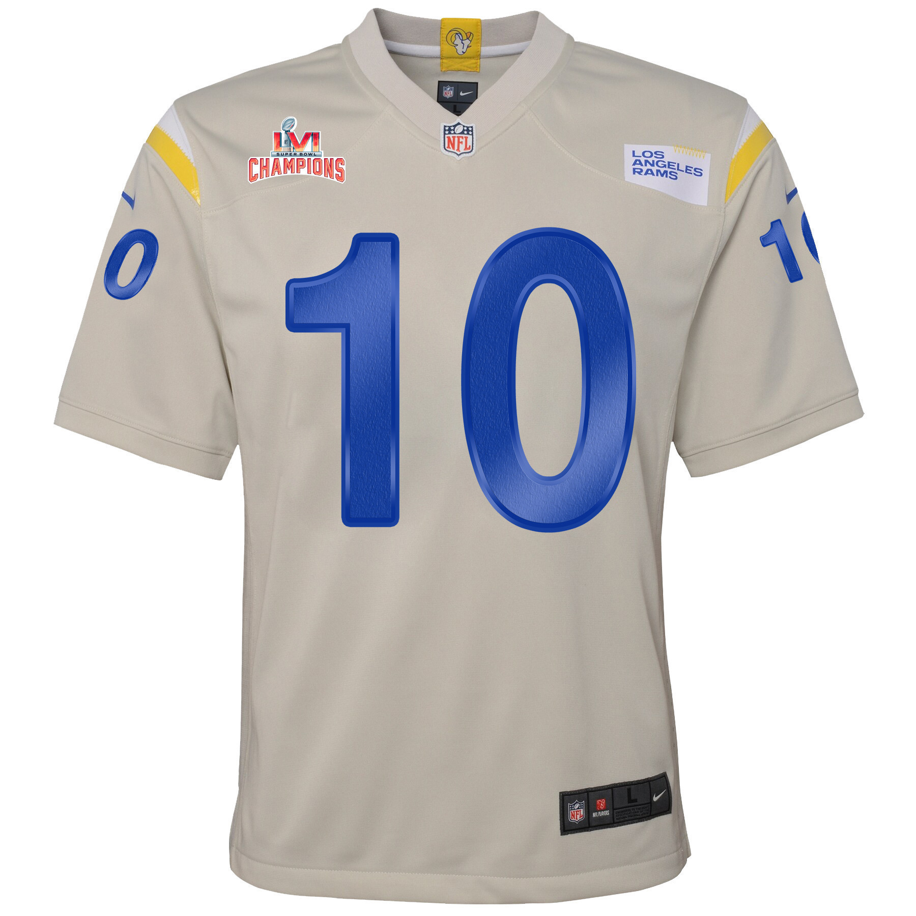 Super Bowl LVI Champions Los Angeles Rams Cooper Kupp 10 Bone Youth's Jersey Jersey