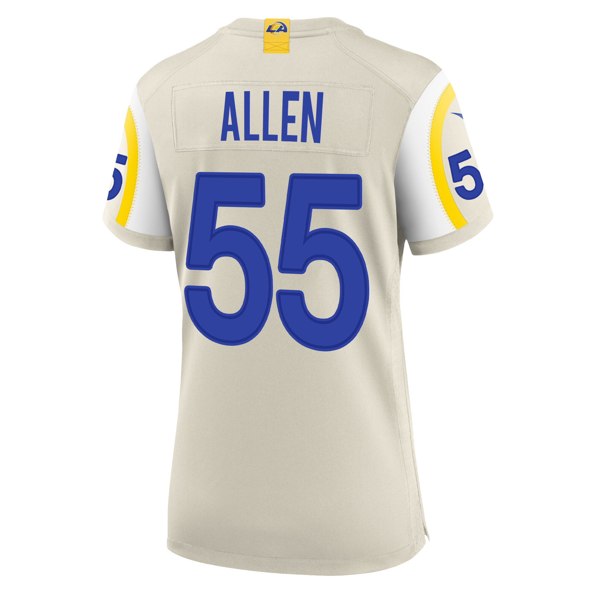 Super Bowl LVI Champions Los Angeles Rams Brian Allen 55 Bone Women's Jersey Jersey