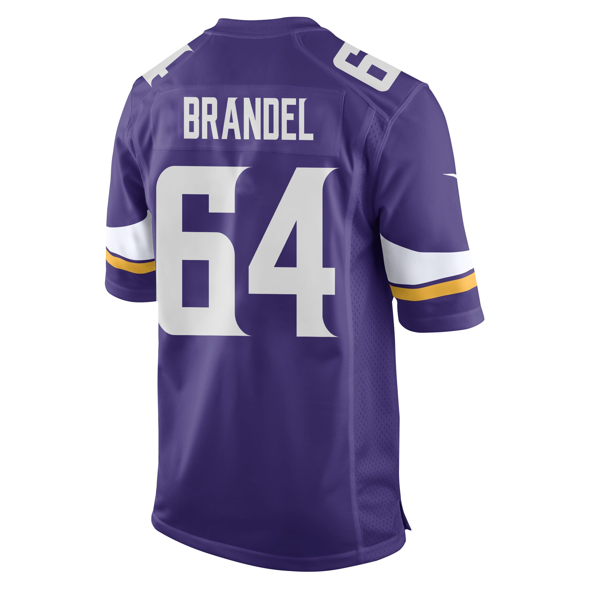 Blake Brandel 64 Minnesota Vikings Super Bowl LIX New Orleans Patch Game Men Jersey - Purple