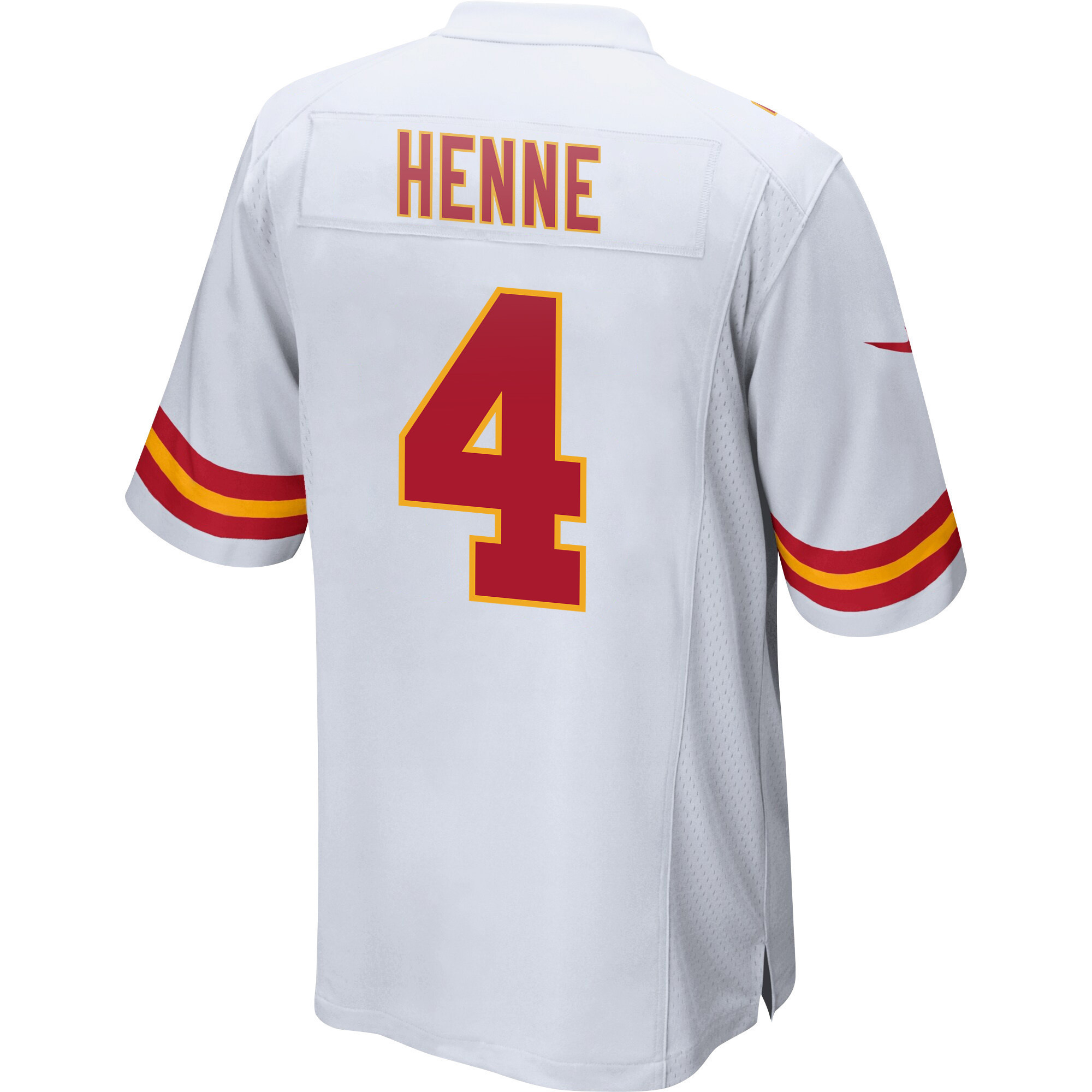 Chad Henne 4 Kansas City Chiefs Super Bowl LVII Champions 3 Stars Men Game Jersey - White