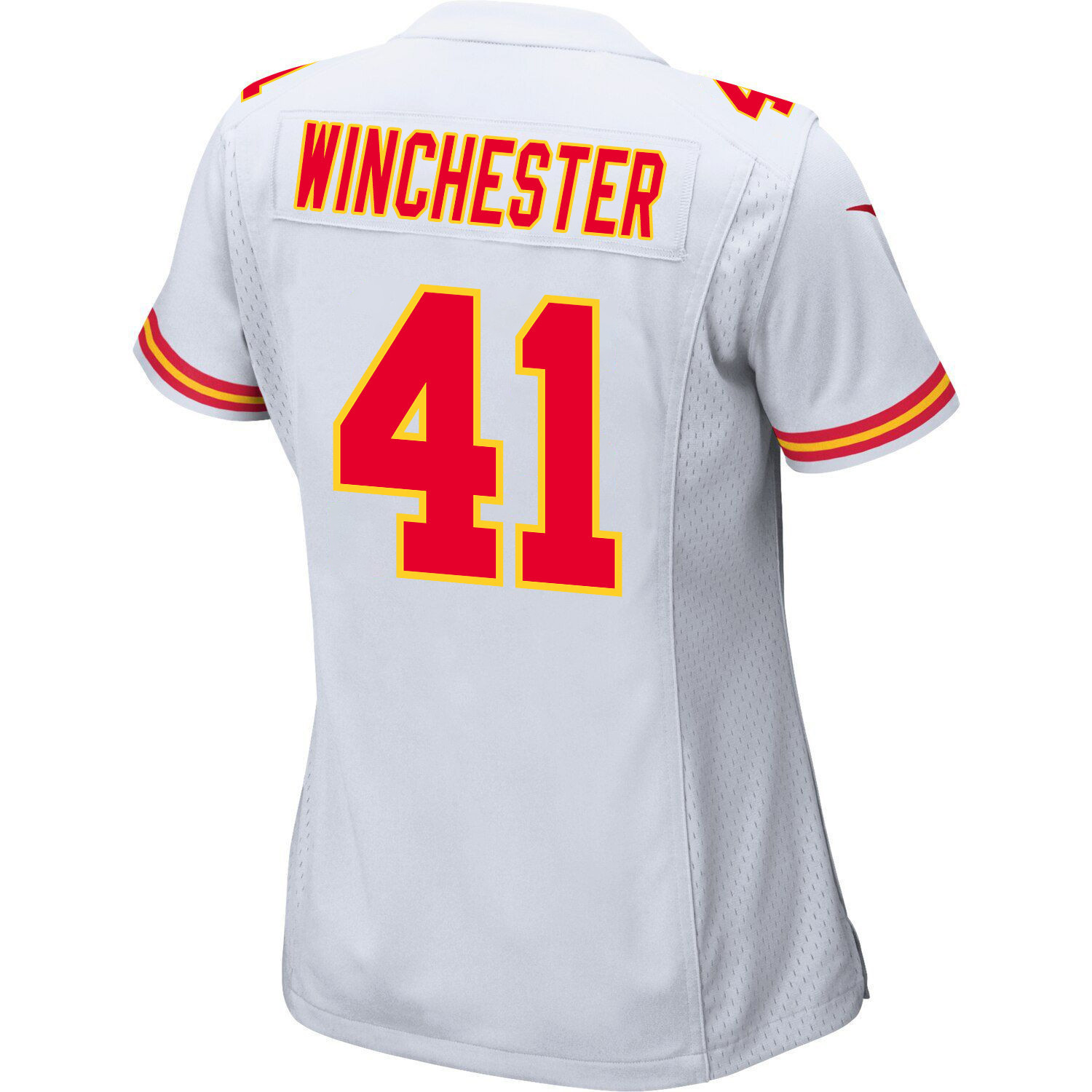 James Winchester 41 Kansas City Chiefs Super Bowl LVIII Patch Game Women Jersey - White