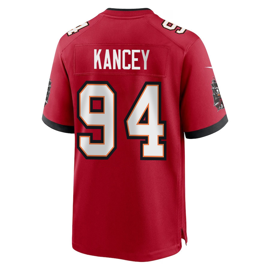 Calijah Kancey 94 Tampa Bay Buccaneers Super Bowl LIX New Orleans Patch Game Men Jersey - Red