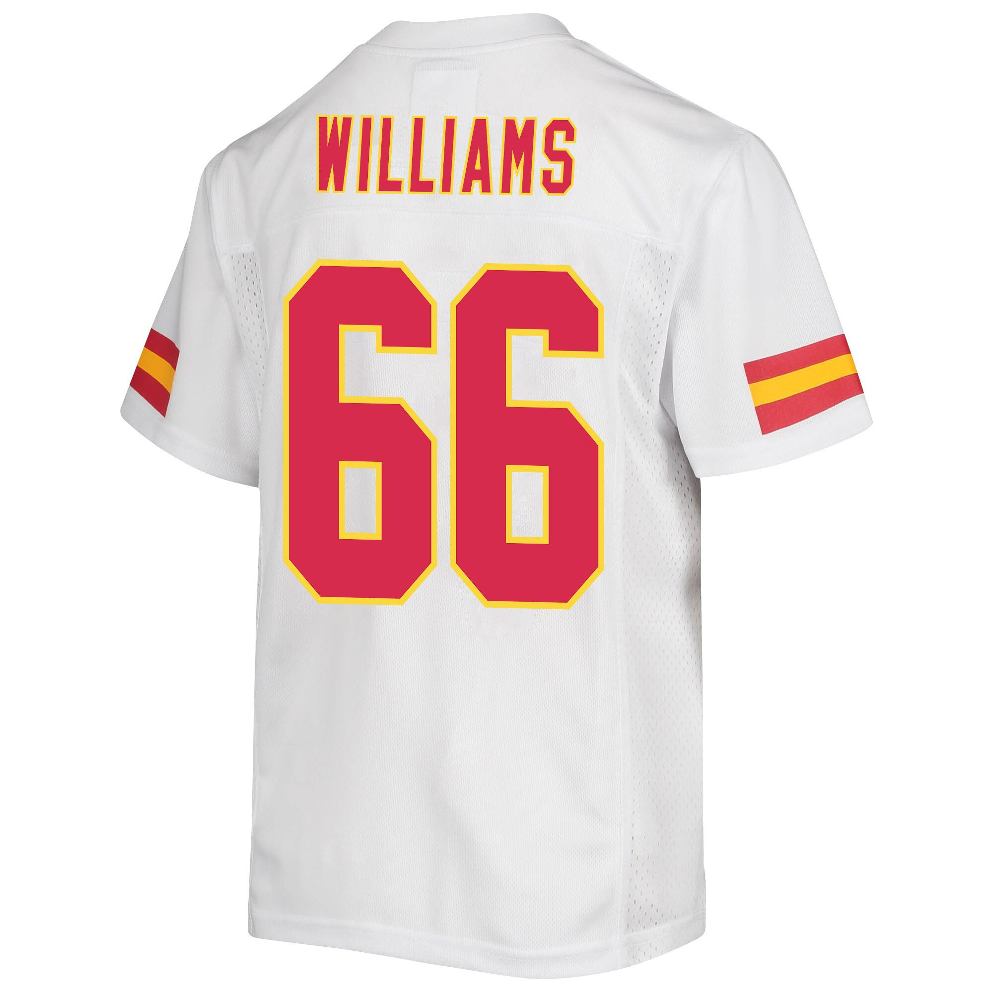Brandon Williams 66 Kansas City Chiefs Super Bowl LVII Champions Youth Game Jersey - White