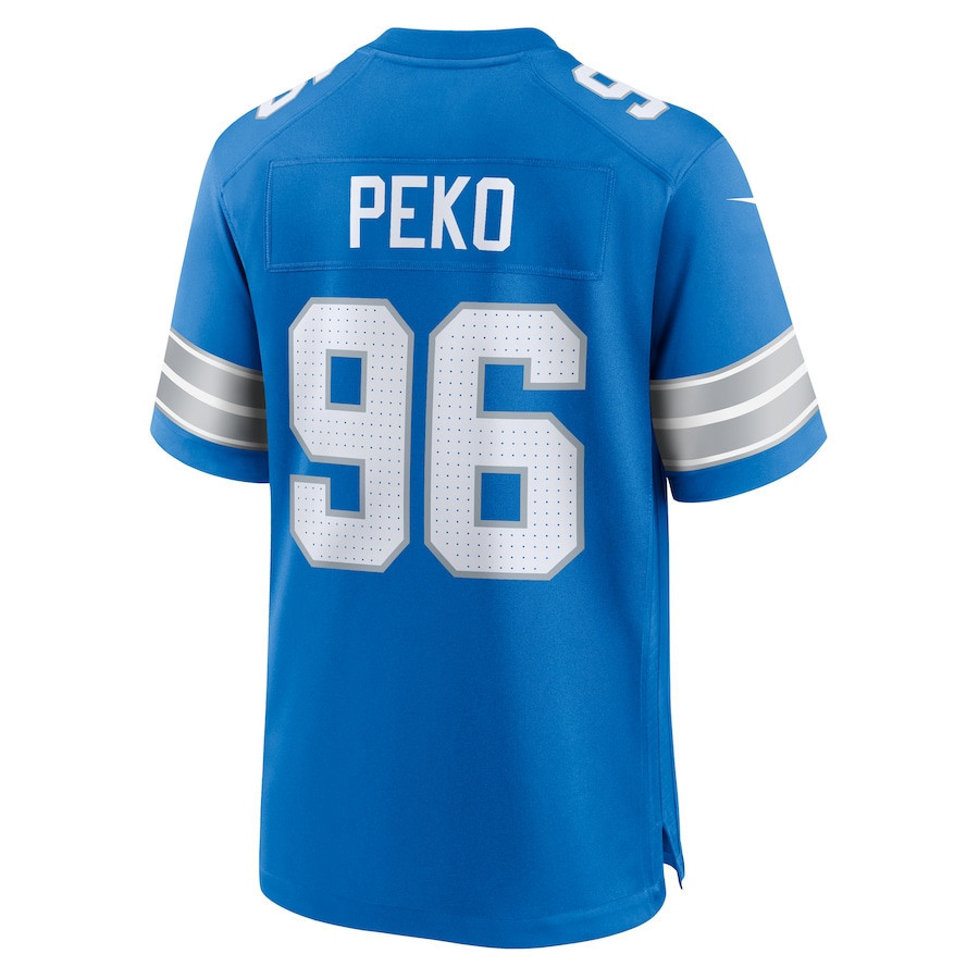 Kyle Peko #96 Detroit Lions Super Bowl LIX YOUTH Jersey - Blue