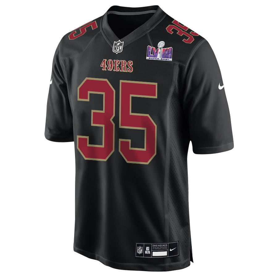 Erik Harris 35 San Francisco 49ers Super Bowl LVIII Patch Fashion Game Men Jersey - Carbon Black