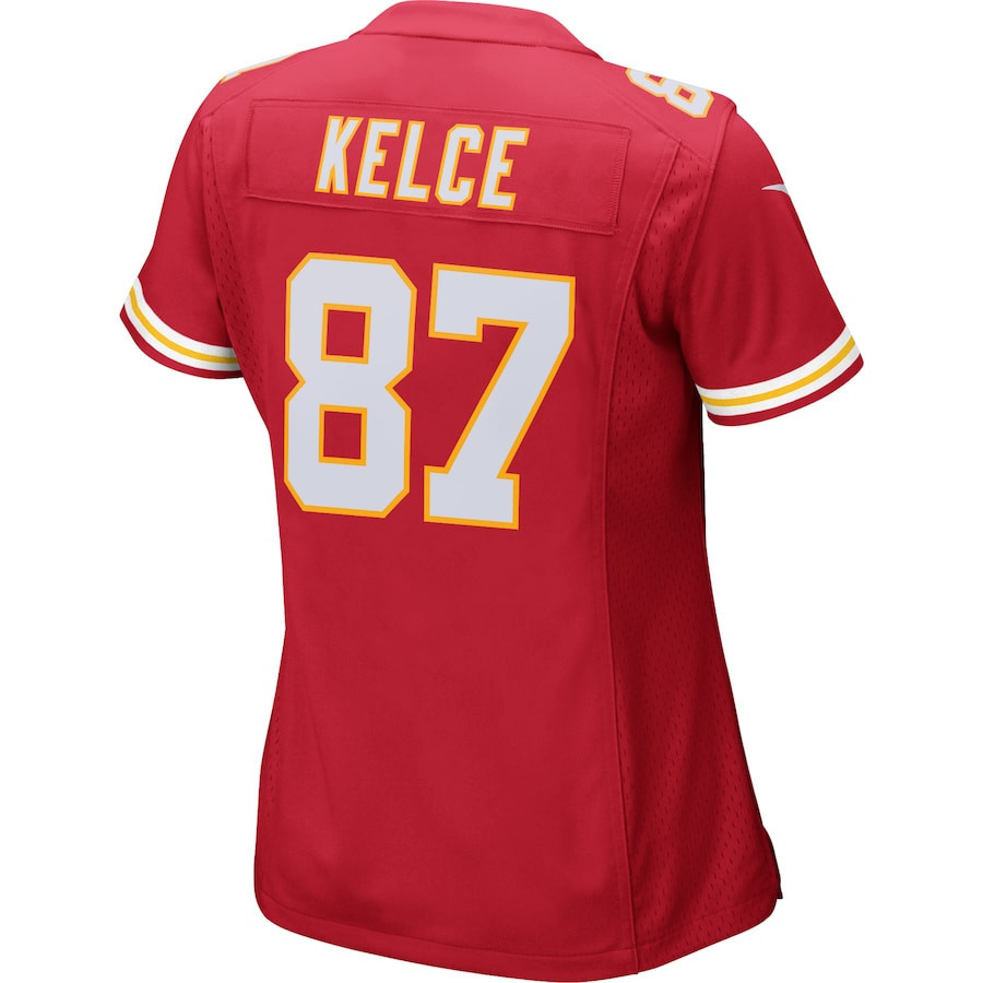 Travis Kelce #87 Kansas City Chiefs Super Bowl LIX Women's Jersey - Red