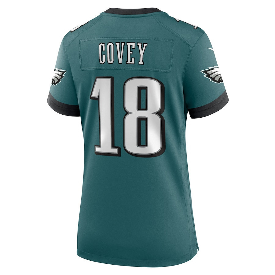 Britain Covey #18 Philadelphia Eagles Super Bowl LIX Women's Jersey - Midnight Green