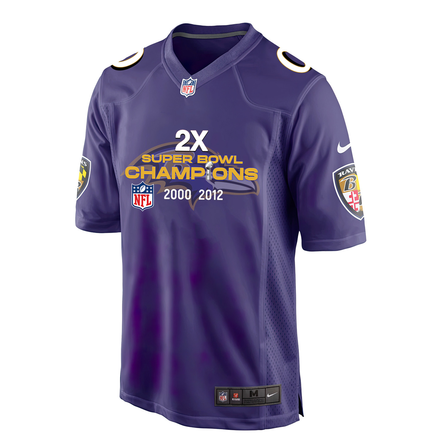 Baltimore Ravens 2X Super Bowl Champions Jersey - Men, Purple