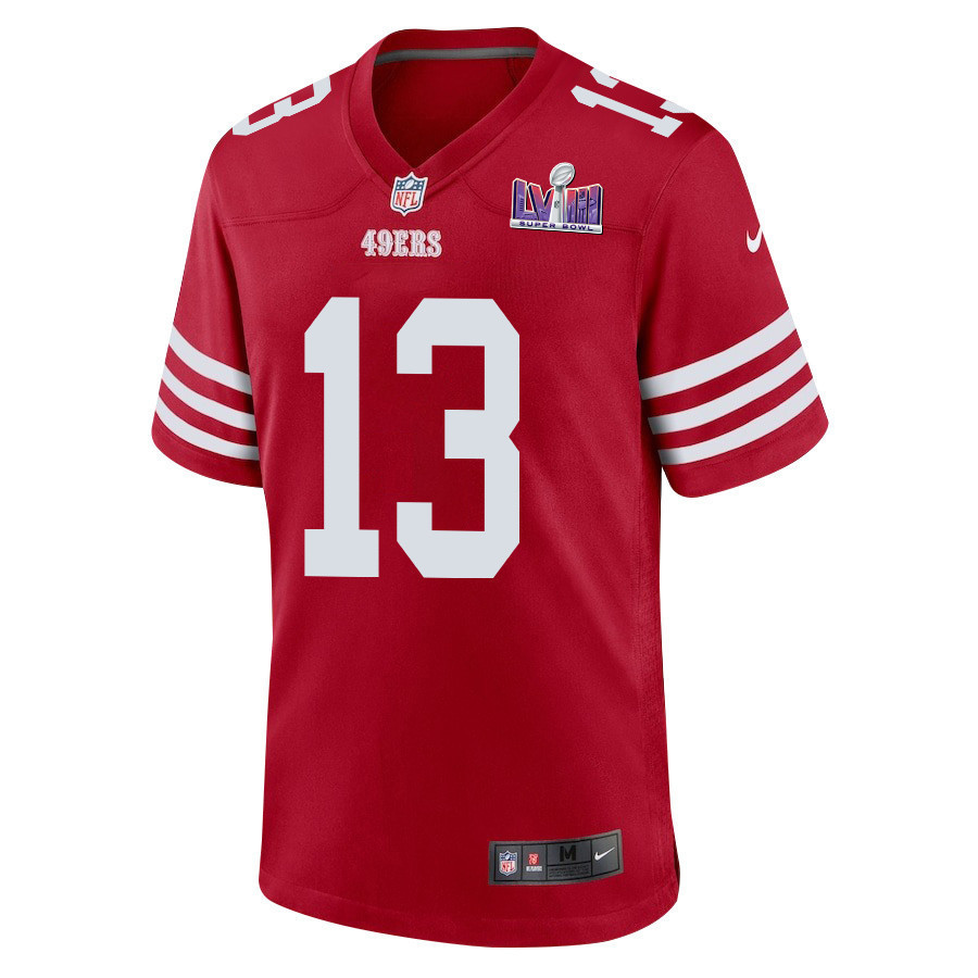 Brock Purdy 13 San Francisco 49ers Super Bowl LVIII Patch Game Men Jersey - Scarlet
