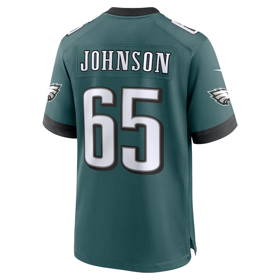 Lane Johnson #65 Philadelphia Eagles Super Bowl LIX Jersey - Men's - Midnight Green