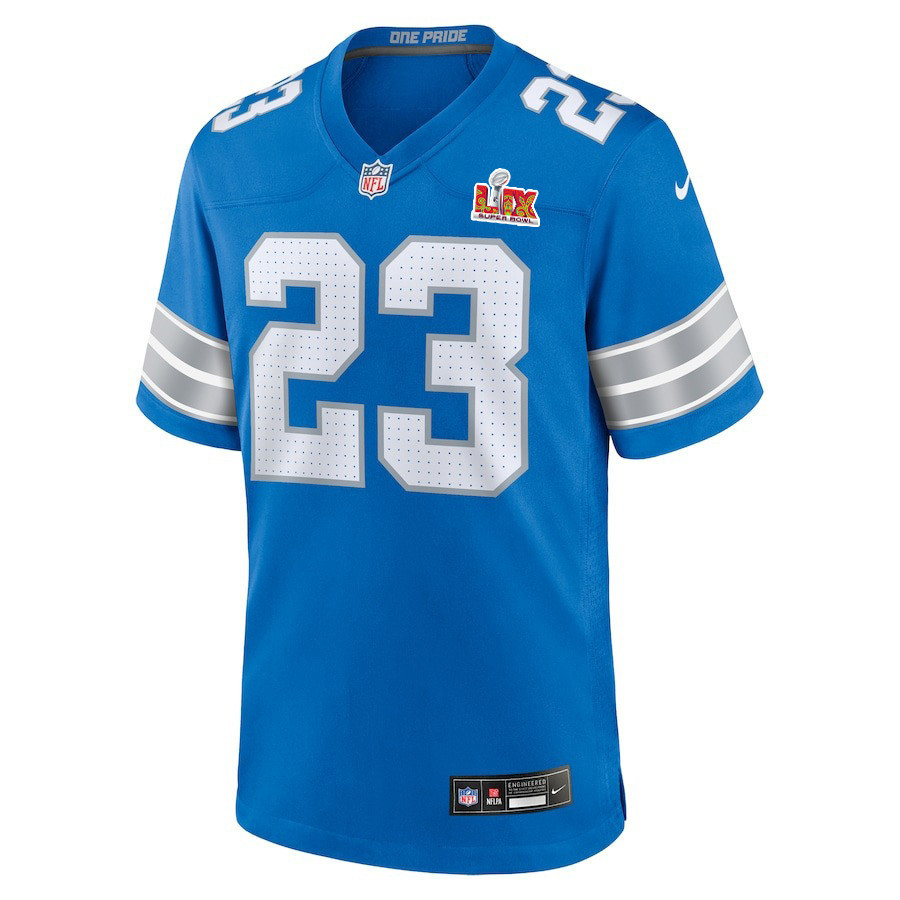 Carlton Davis #23 Detroit Lions Super Bowl LIX YOUTH Jersey - Blue