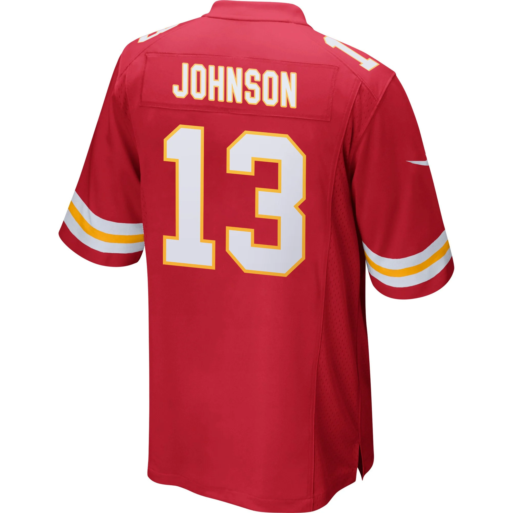 Nazeeh Johnson 13 Kansas City Chiefs Super Bowl LIX New Orleans Patch Game Men Jersey - Red