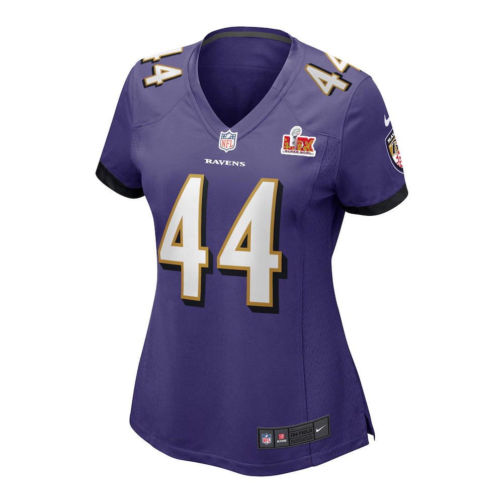 Marlon Humphrey #44 Baltimore Ravens Super Bowl LIX Women's Jersey - Purple