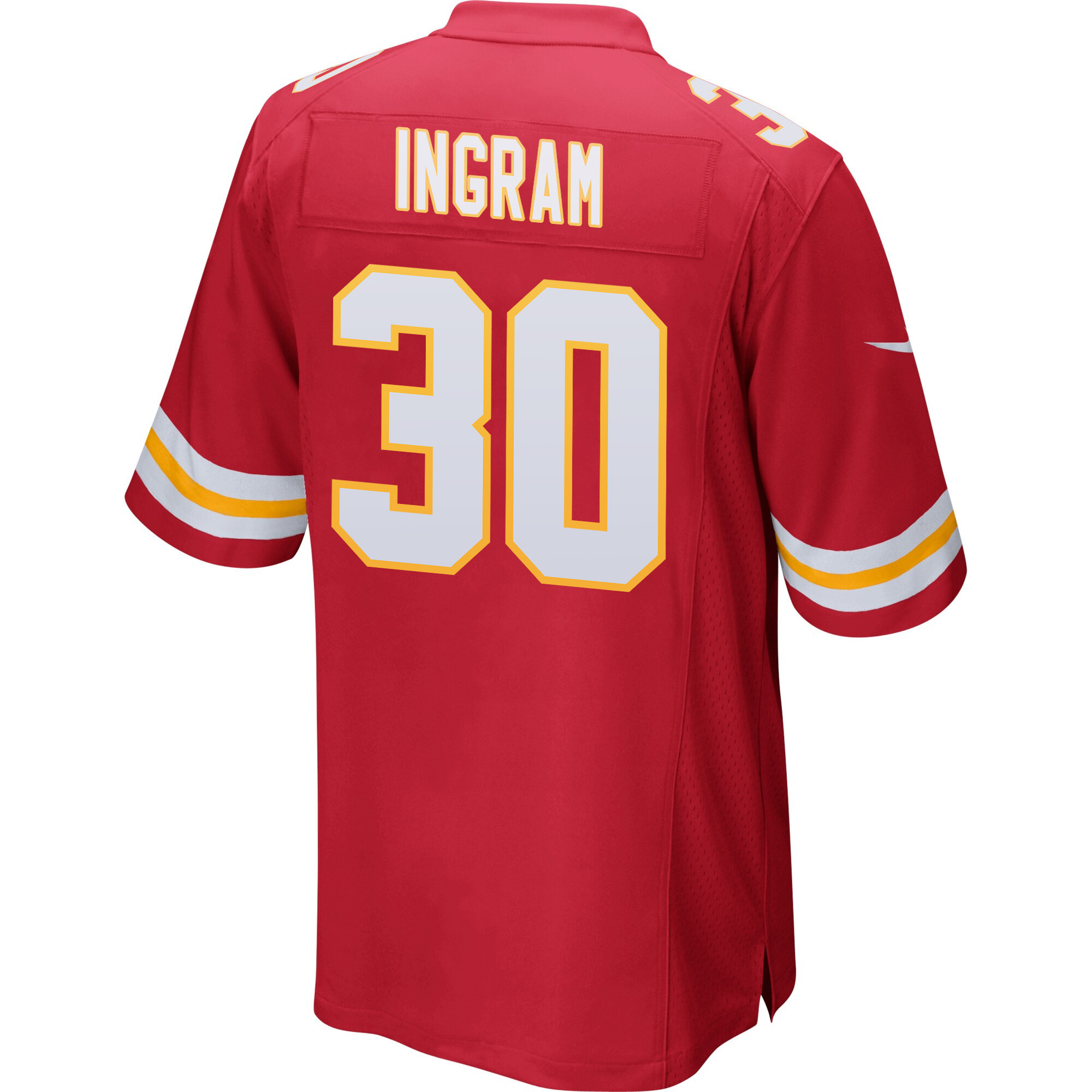 Keaontay Ingram 30 Kansas City Chiefs Super Bowl LVIII Patch Game Men Jersey - Red