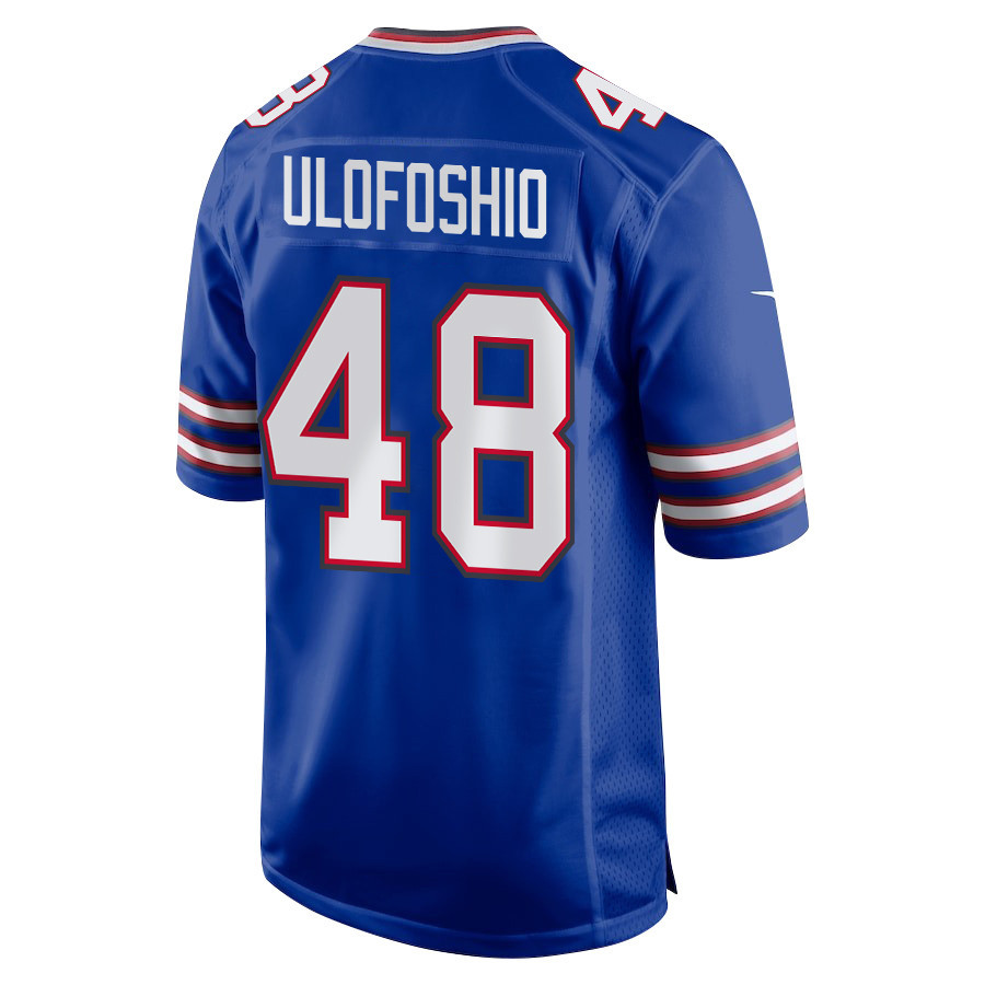 Edefuan Ulofoshio 48 Buffalo Bills Super Bowl LIX New Orleans Patch Game Men Jersey - Royal