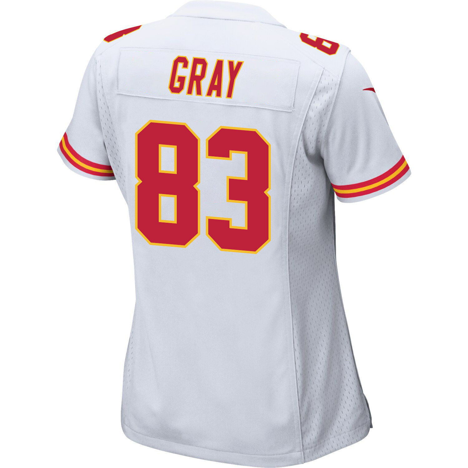 Noah Gray 83 Kansas City Chiefs Super Bowl LVII Champions 3 Stars Women Game Jersey - White