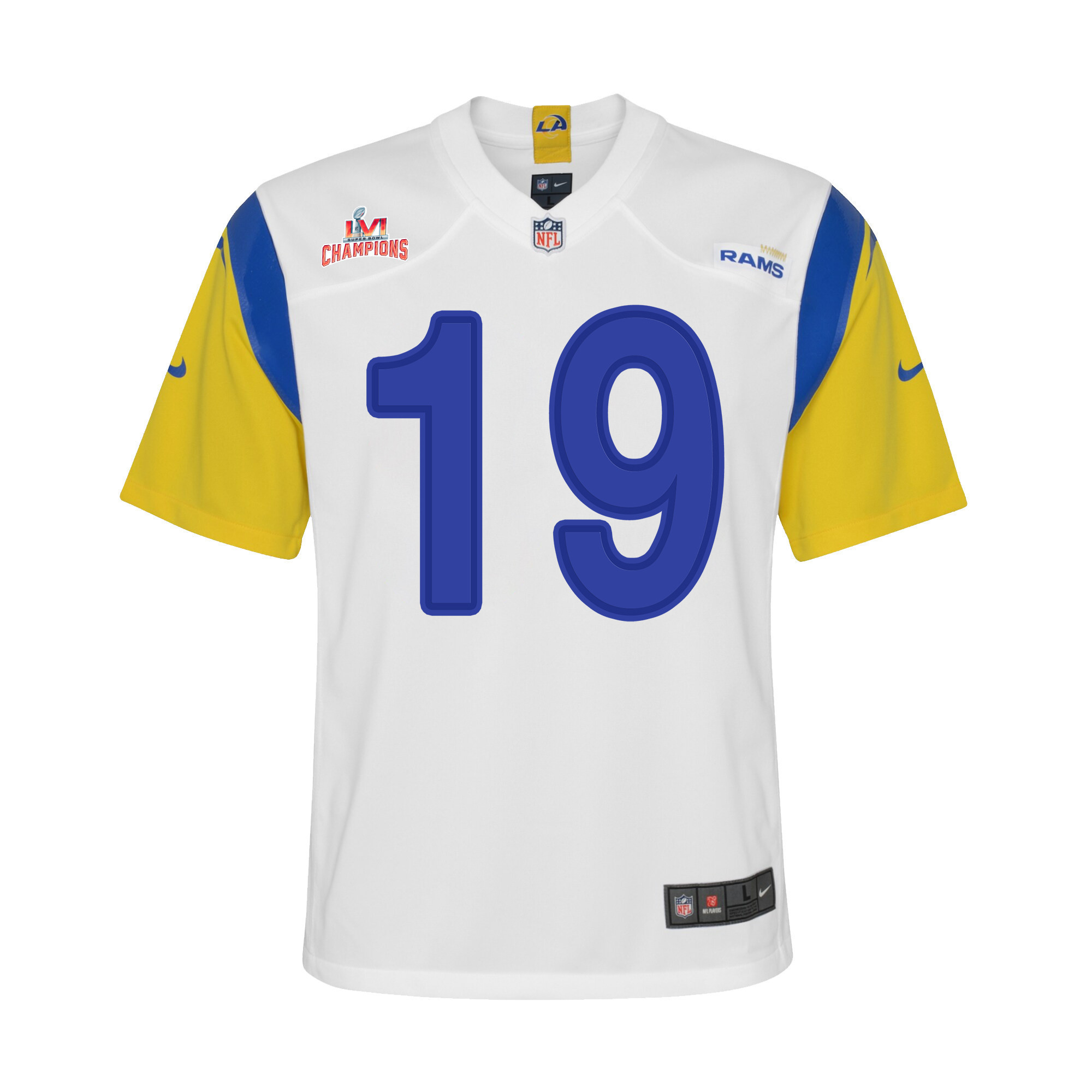 Super Bowl LVI Champions Los Angeles Rams Brandon Powell 19 White Youth's Jersey Jersey