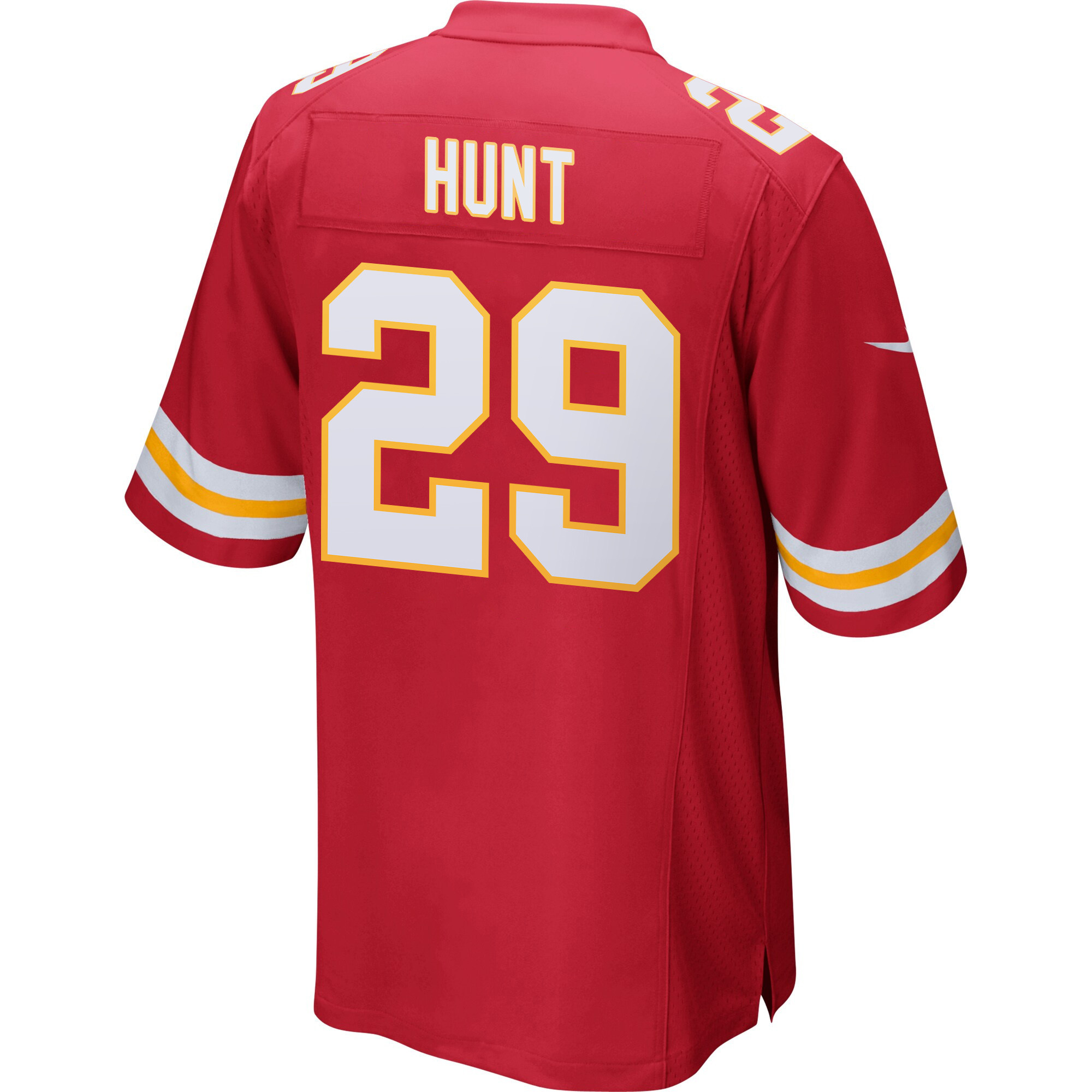 Kareem Hunt 29 Kansas City Chiefs Super Bowl LIX New Orleans Patch Game Men Jersey - Red