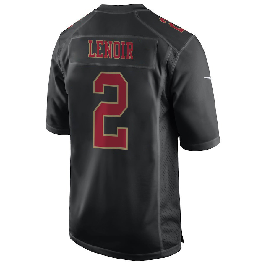 Deommodore Lenoir 2 San Francisco 49ers Super Bowl LVIII Patch Fashion Game Men Jersey - Carbon Black