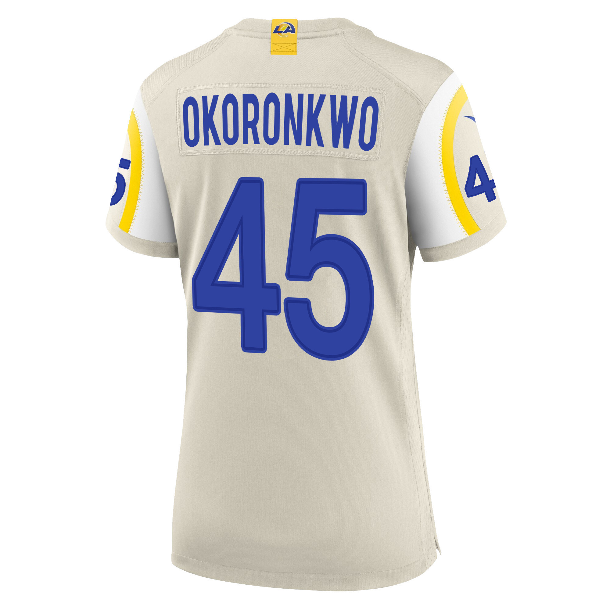 Super Bowl LVI Champions Los Angeles Rams Ogbonnia Okoronkwo 45 Bone Women's Jersey Jersey