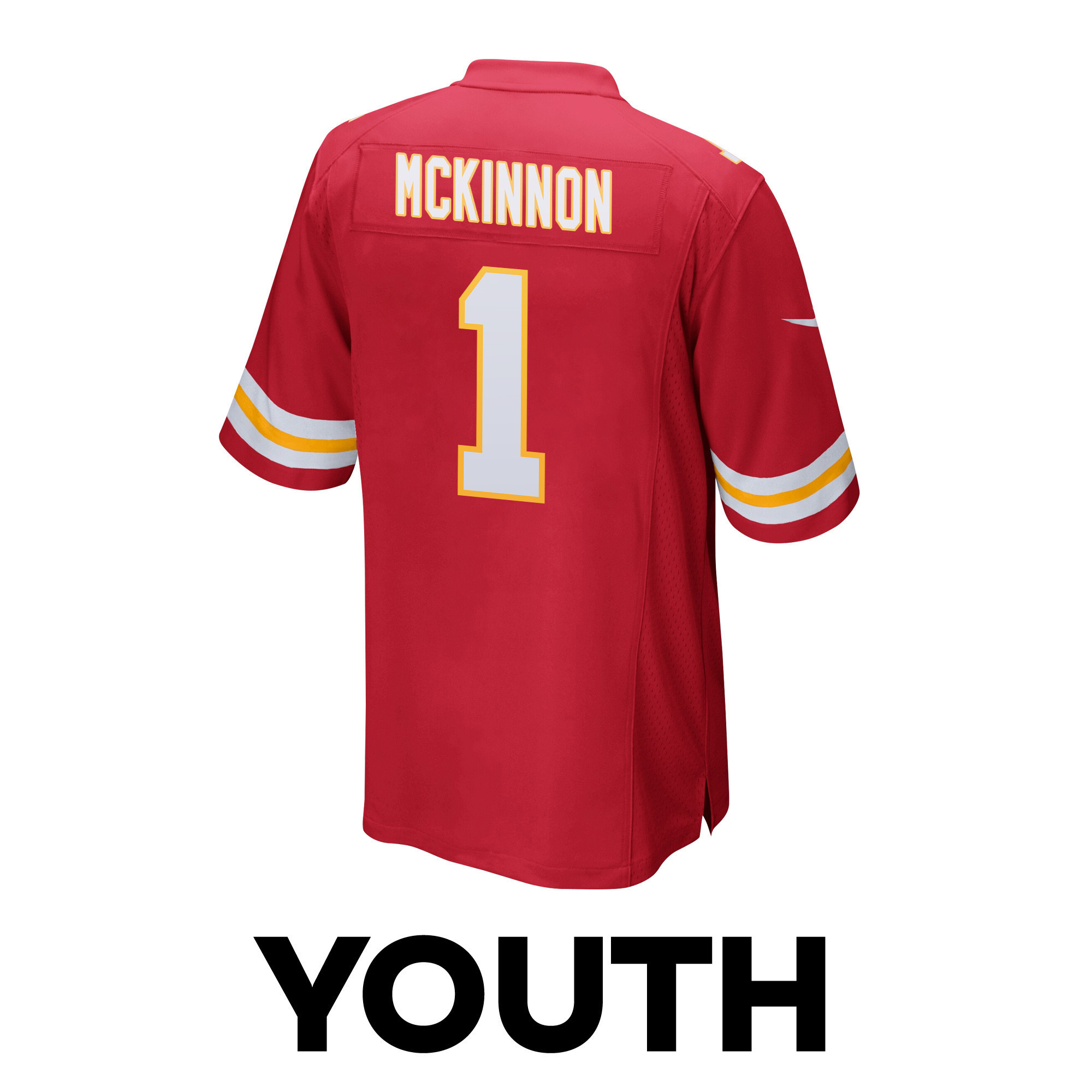 Jerick McKinnon 1 Kansas City Chiefs Super Bowl LVIII Patch Game YOUTH Jersey - Red