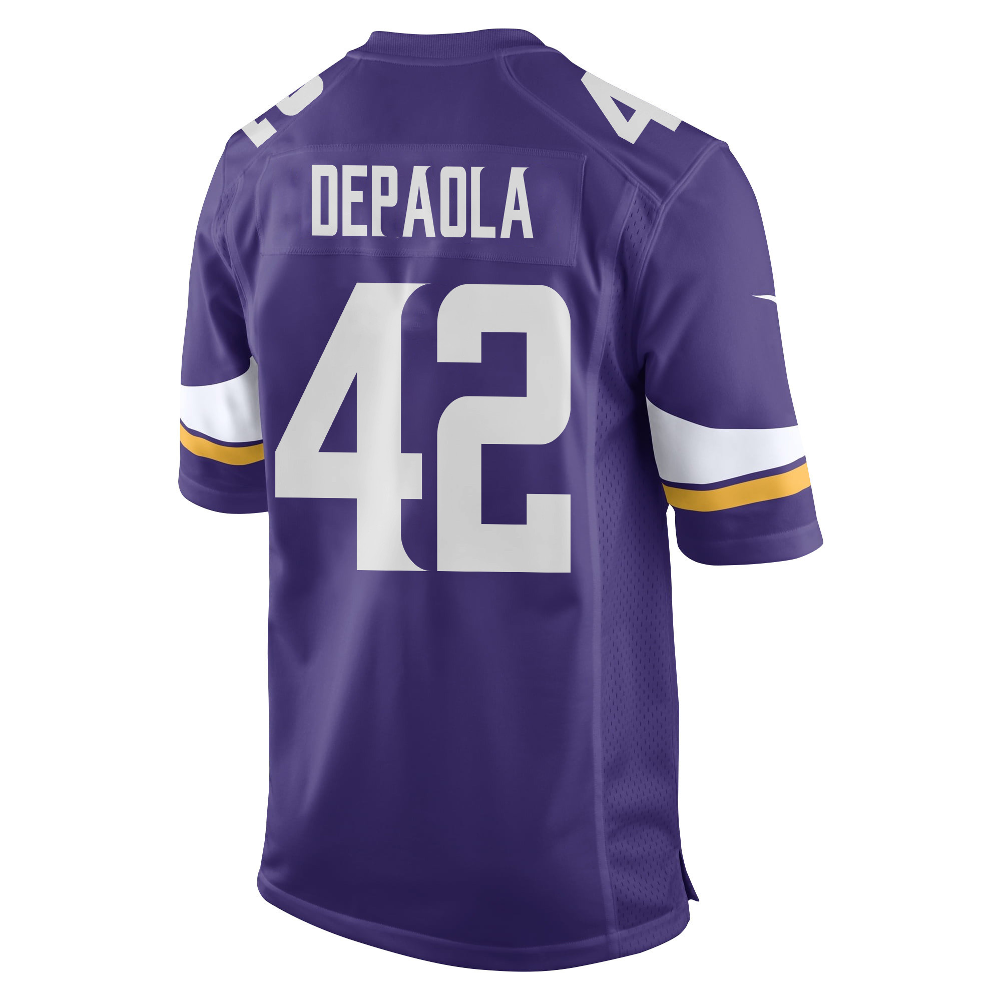 Andrew DePaola 42 Minnesota Vikings Super Bowl LIX New Orleans Patch Game Men Jersey - Purple
