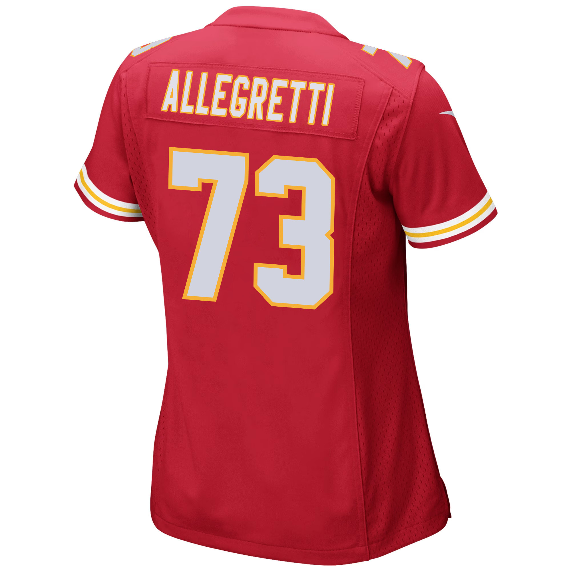 Nick Allegretti 73 Kansas City Chiefs Super Bowl LVIII Patch Game Women Jersey - Red