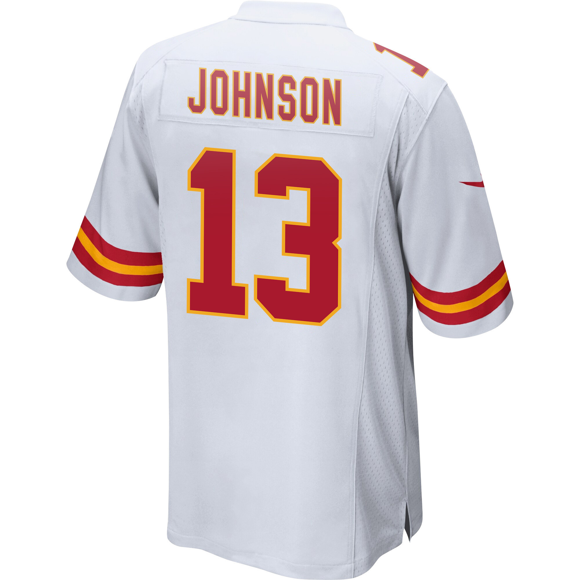 Nazeeh Johnson 13 Kansas City Chiefs Super Bowl LVII Champions 3 Stars Men Game Jersey - White