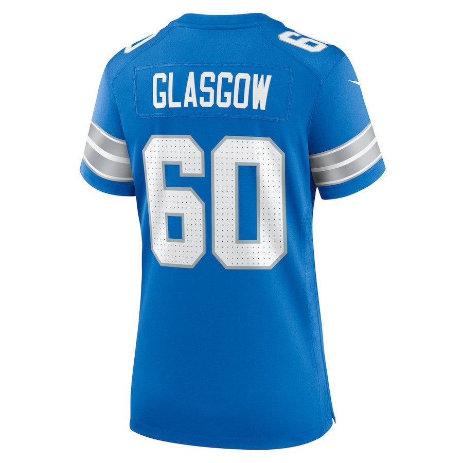 Graham Glasgow #60 Detroit Lions Super Bowl LIX Women's Jersey - Blue