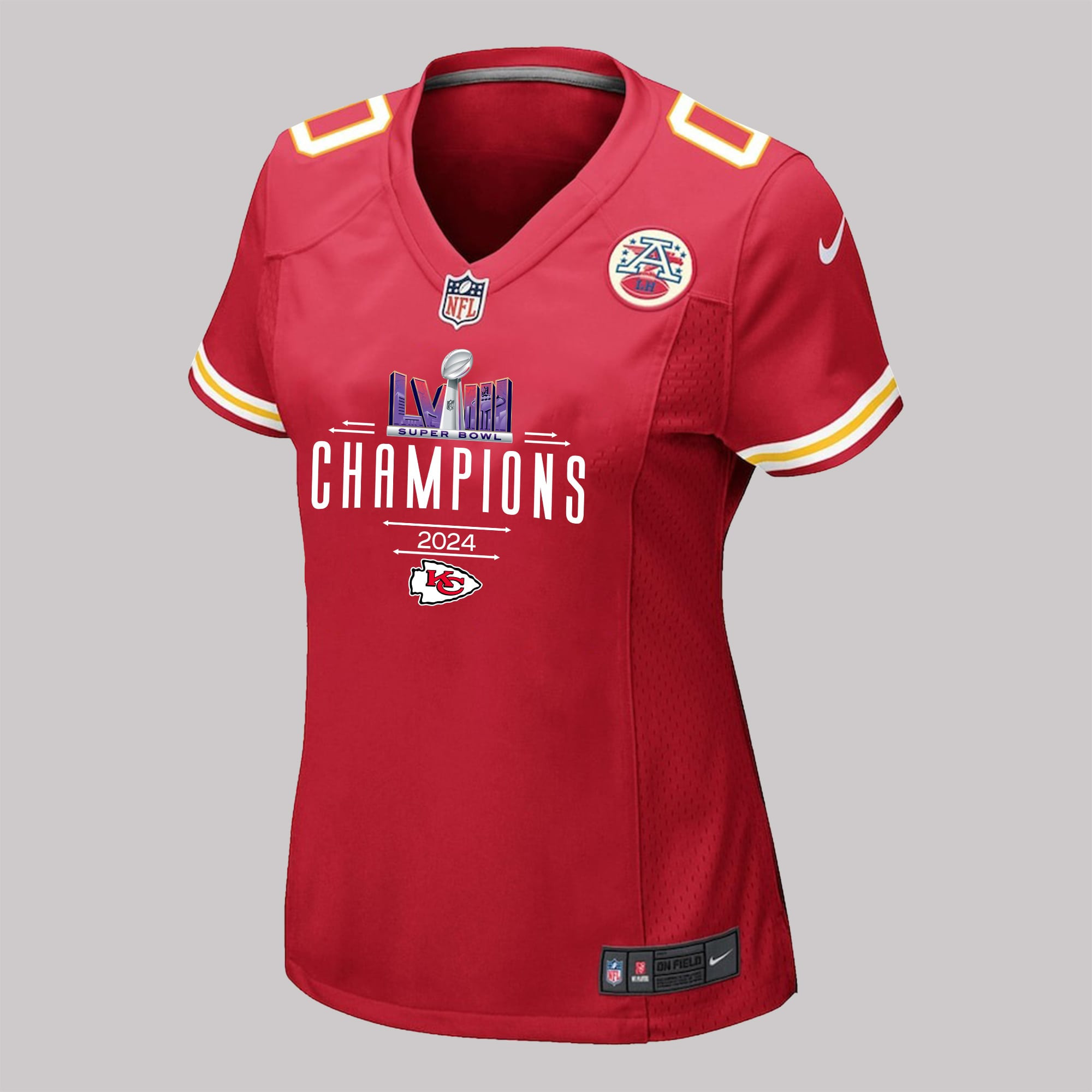 Kansas City Chiefs Super Bowl LVIII Game Jersey - Women, Red V2