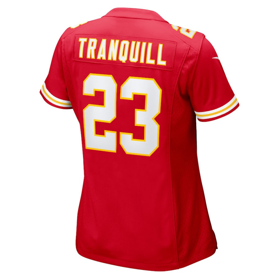 Drue Tranquill #23 Kansas City Chiefs Super Bowl LIX Women's Jersey - Red
