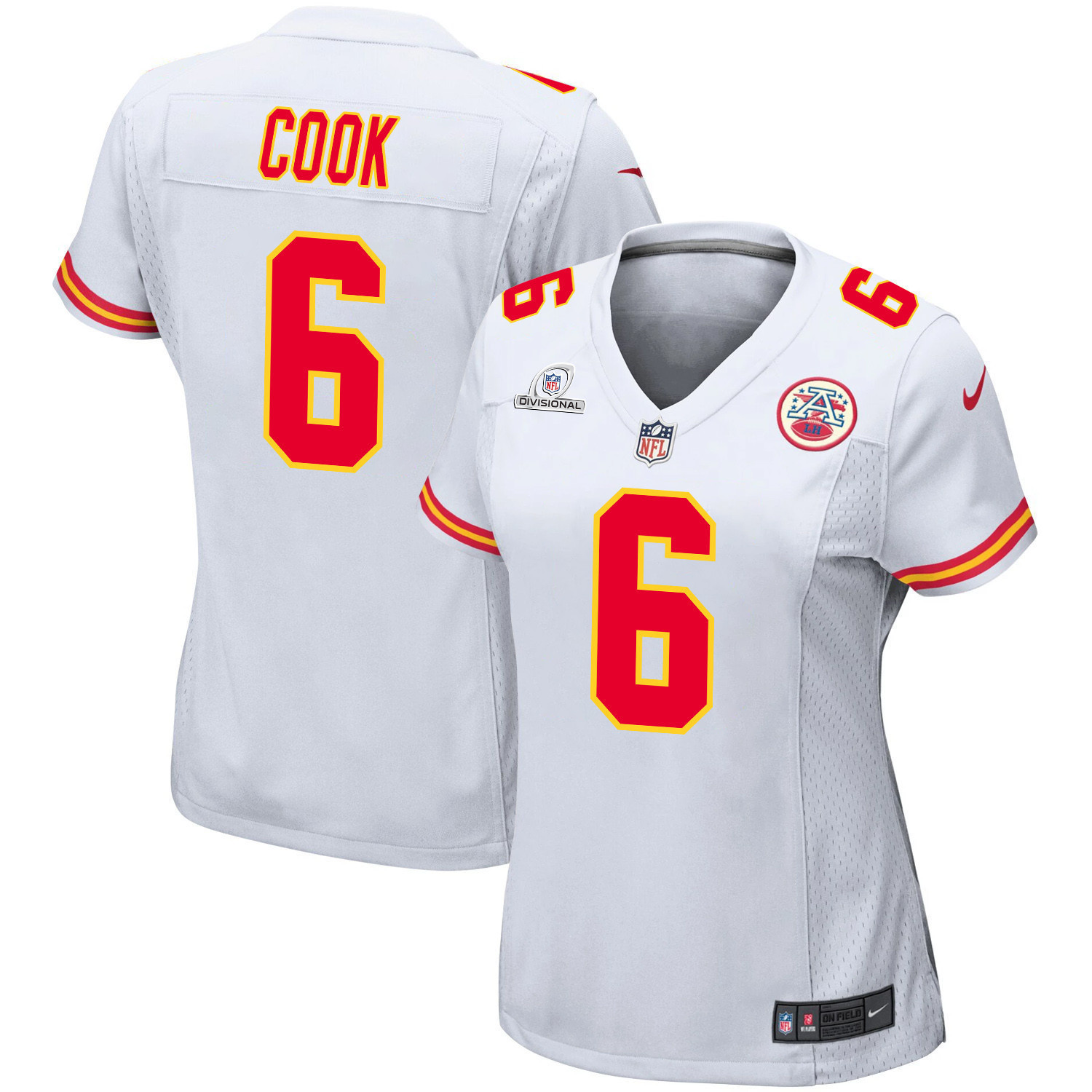 Bryan Cook 6 Kansas City Chiefs Super Bowl LVIII Patch Game Women Jersey - White