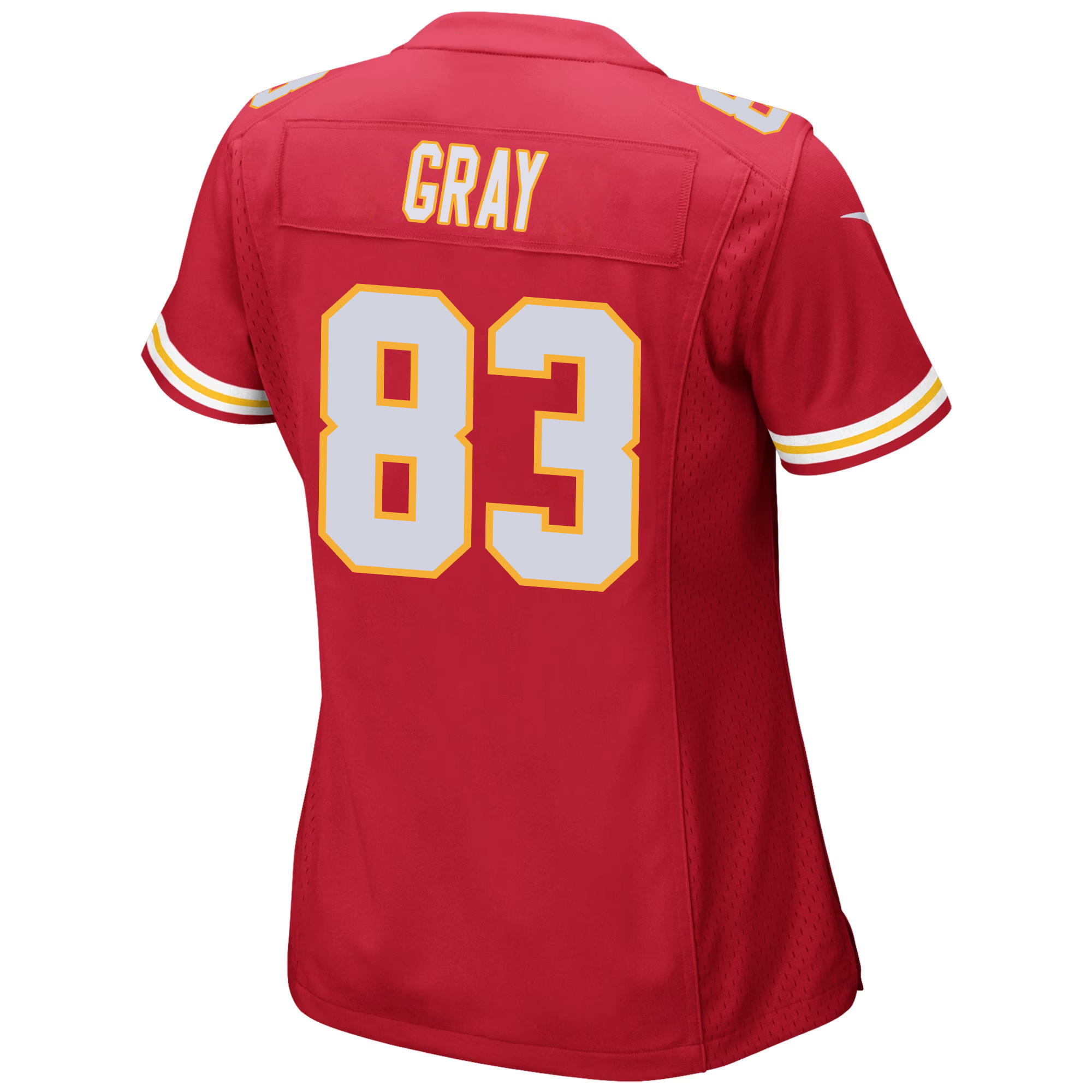Noah Gray 83 Kansas City Chiefs Super Bowl LVIII Patch Game Women Jersey - Red
