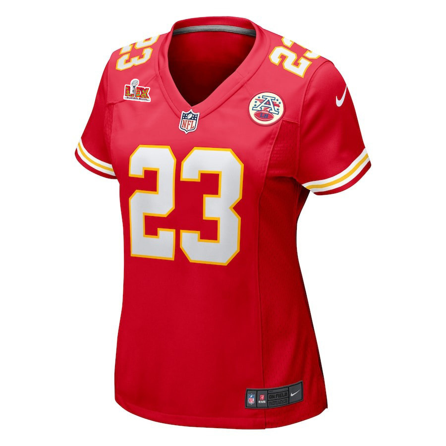 Drue Tranquill #23 Kansas City Chiefs Super Bowl LIX Women's Jersey - Red