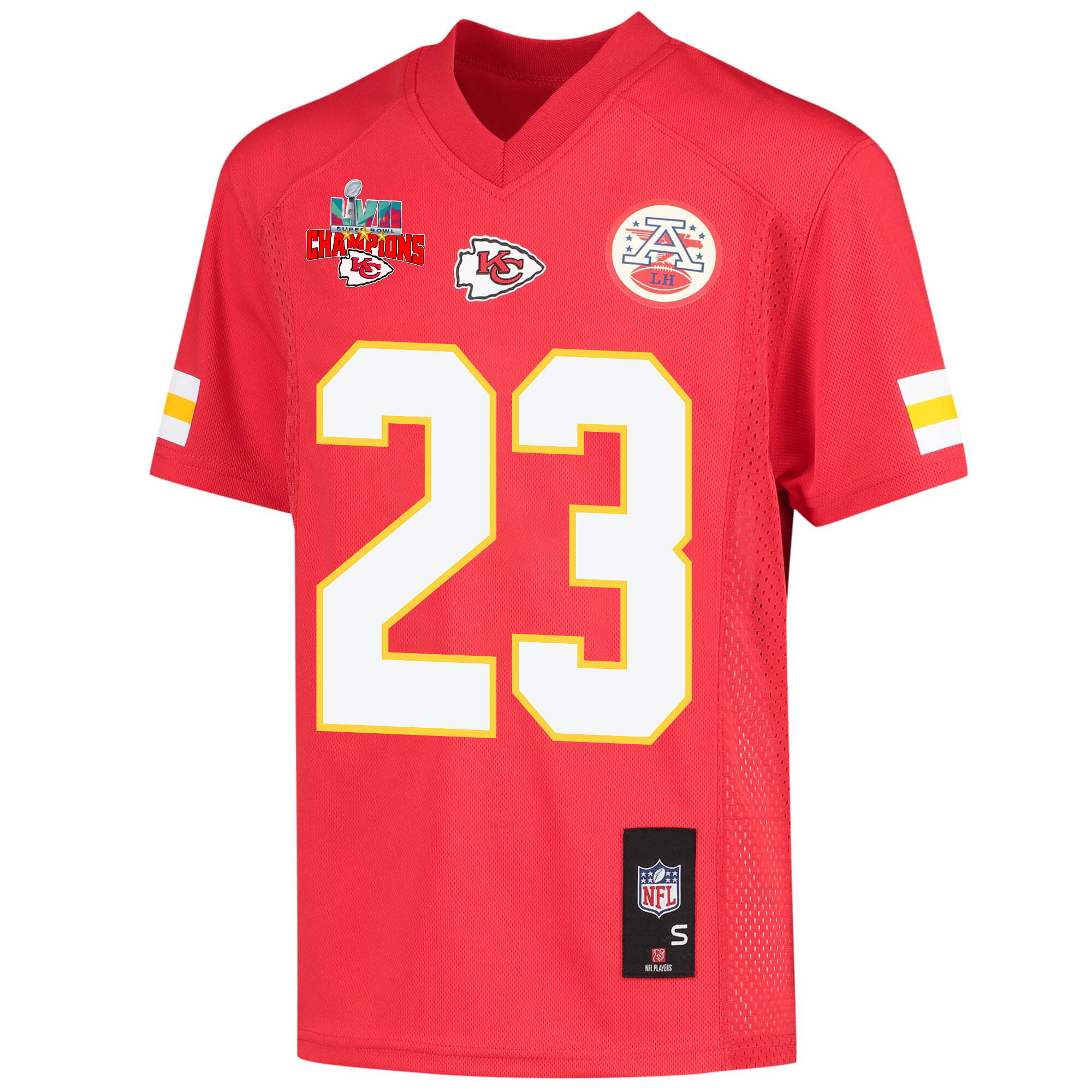 Joshua Williams 23 Kansas City Chiefs Super Bowl LVII Champions 3 Stars Youth Game Jersey - Red