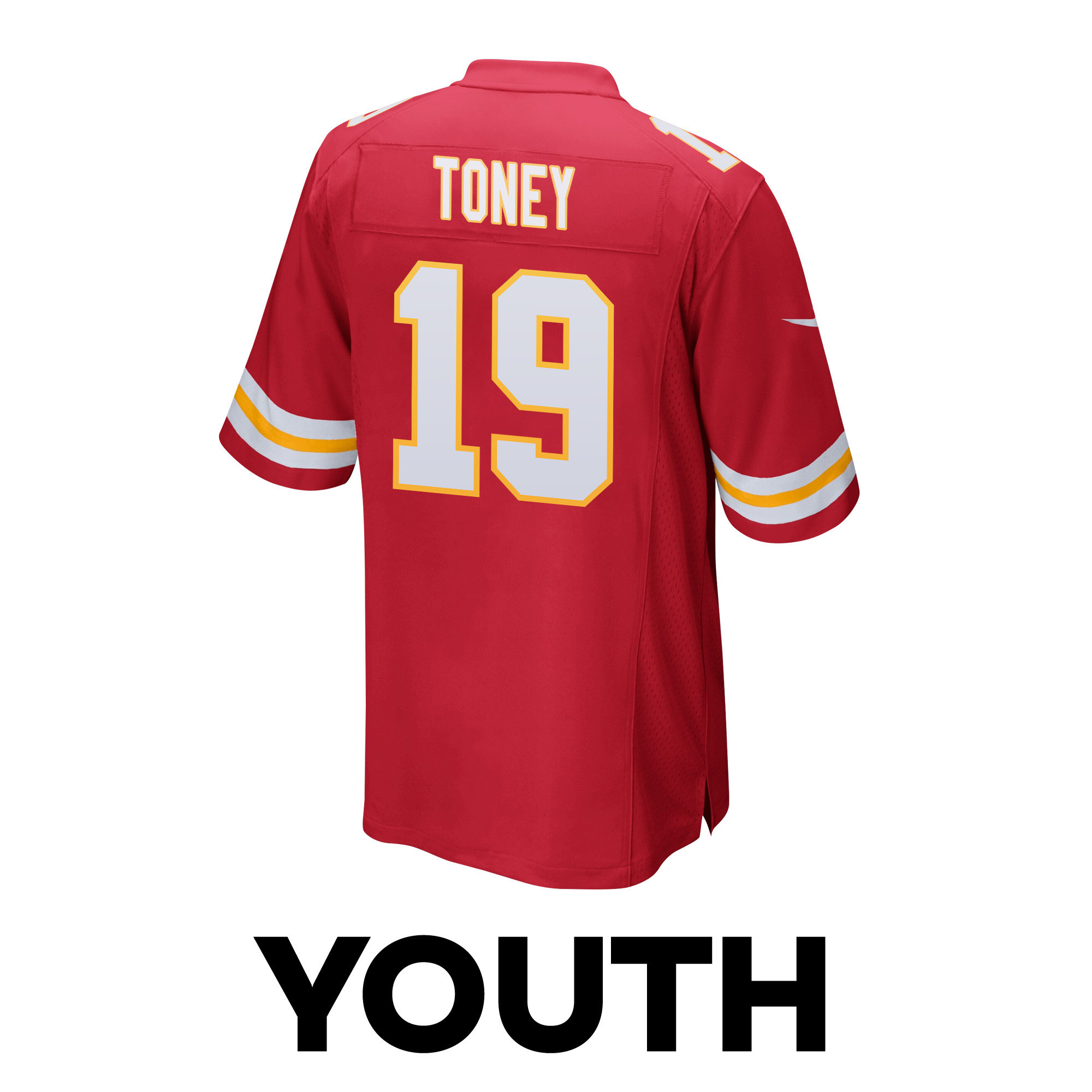 Kadarius Toney 19 Kansas City Chiefs Super Bowl LVIII Patch Game YOUTH Jersey - Red