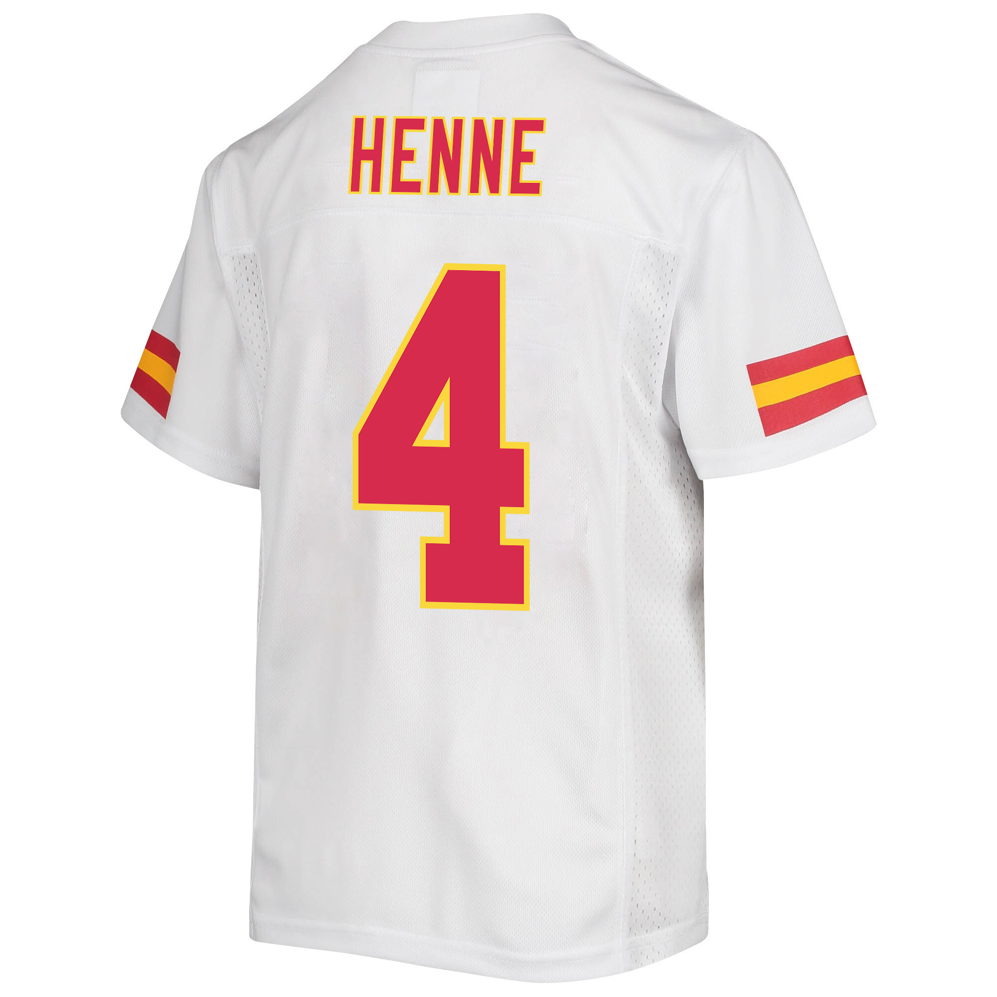 Chad Henne 4 Kansas City Chiefs Super Bowl LVII Champions 3 Stars Youth Game Jersey - White