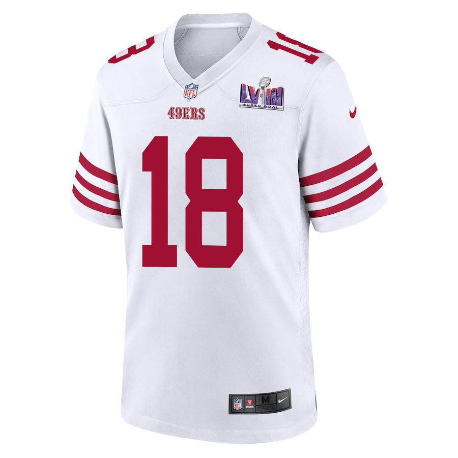 Mitch Wishnowsky 18 San Francisco 49ers Super Bowl LVIII Patch Game Men Jersey - White