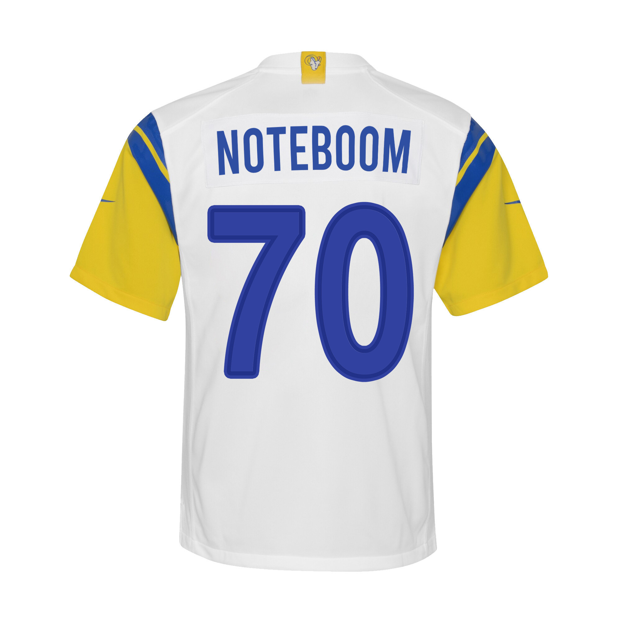 Super Bowl LVI Champions Los Angeles Rams Joe Noteboom 70 White Youth's Jersey Jersey