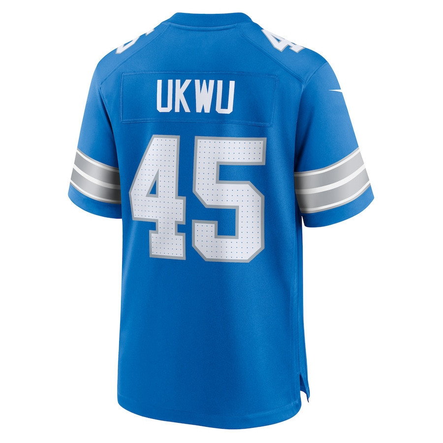 Isaac Ukwu #45 Detroit Lions Super Bowl LIX YOUTH Jersey - Blue