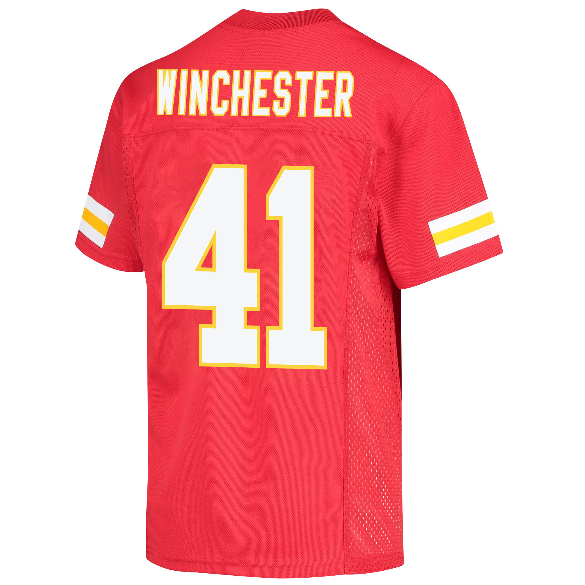 James Winchester 41 Kansas City Chiefs Super Bowl LVII Champions 3 Stars Youth Game Jersey - Red