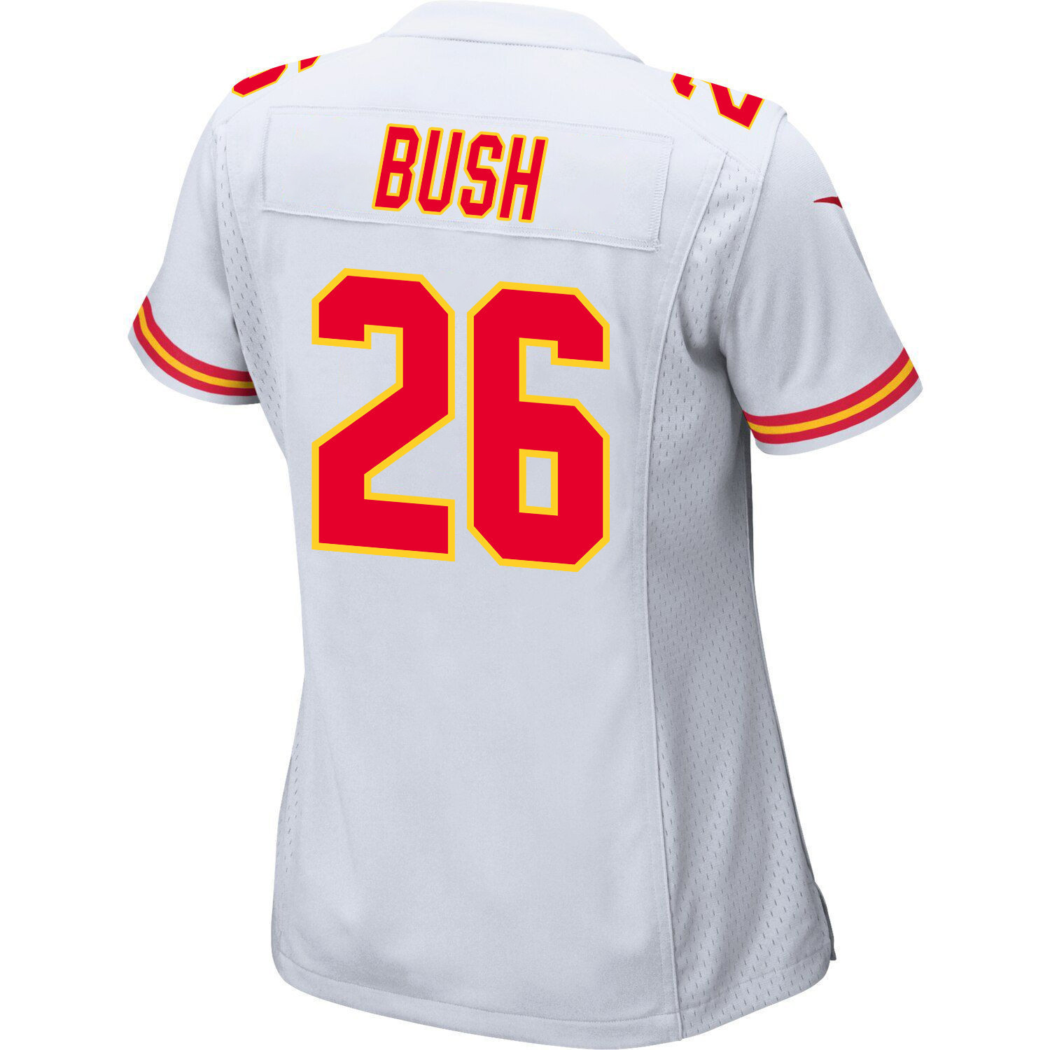 Deon Bush 26 Kansas City Chiefs Super Bowl LVIII Patch Game Women Jersey - White
