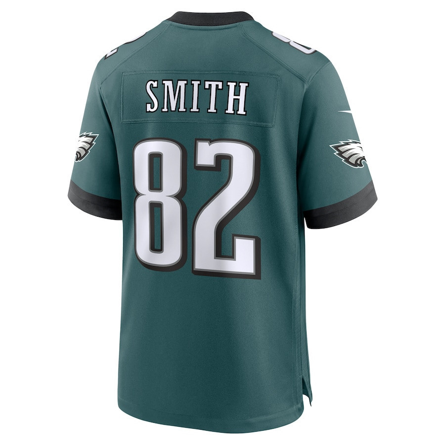 Ainias Smith #82 Philadelphia Eagles Super Bowl LIX Jersey - Men's - Midnight Green